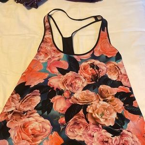 Flower running tank top